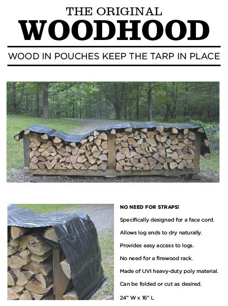The Woodhood - Wood in Pouches Keep the Tarp in Place